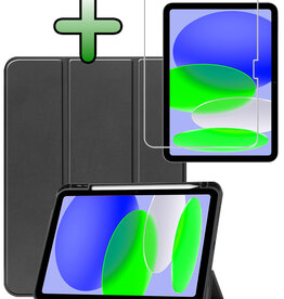 BASEY. BASEY. iPad 11 2025 Hoesje Met Uitsparing Apple Pencil Met Screenprotector -  Zwart