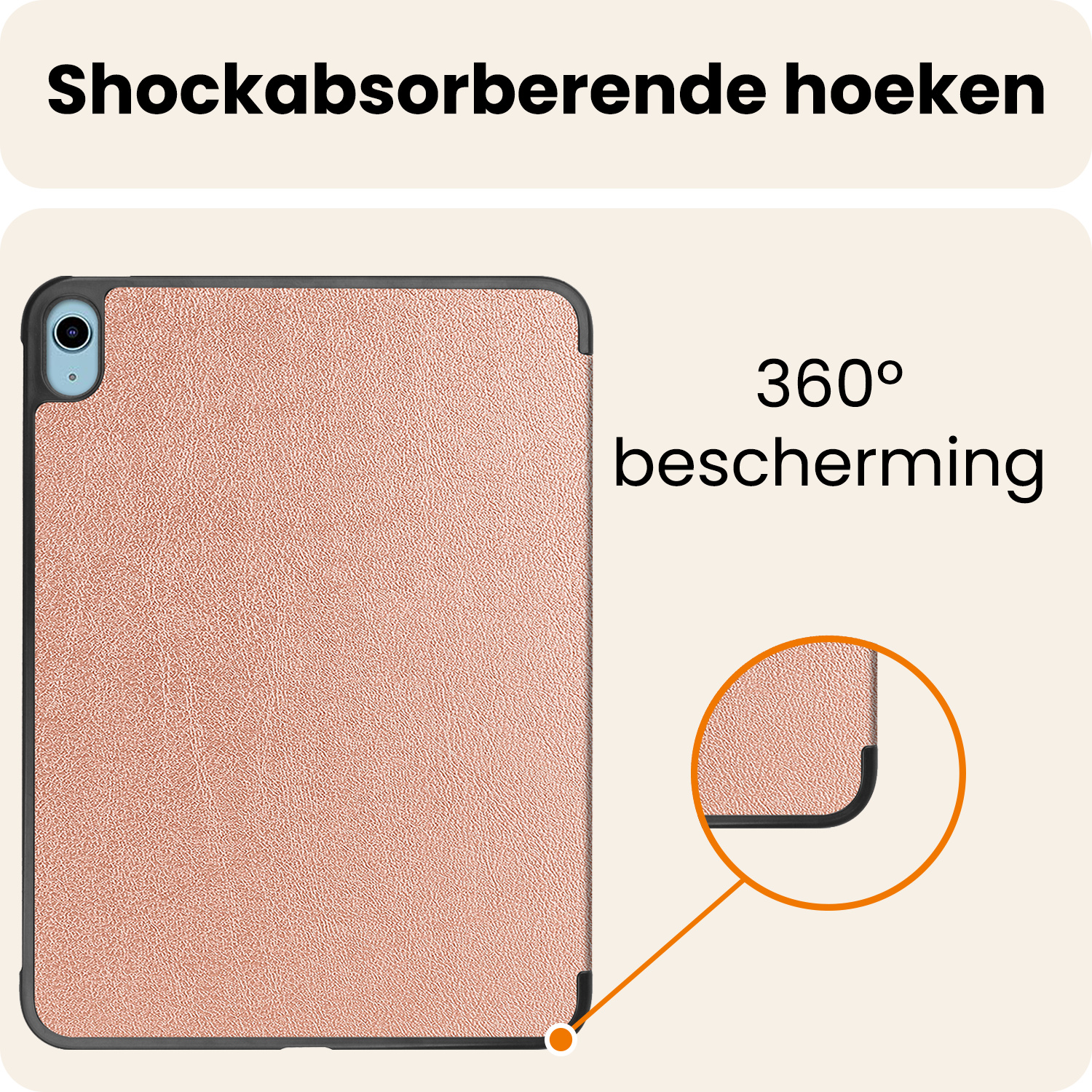 Nomfy Nomfy iPad 11 2025 Hoesje - Rose Goud