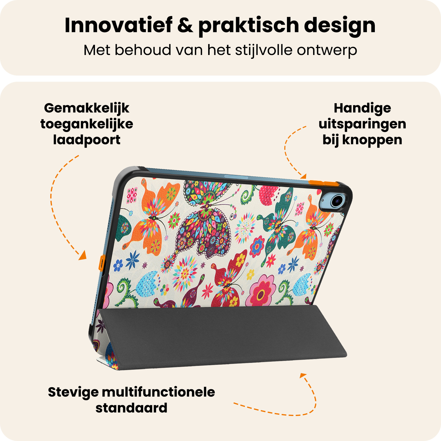 Nomfy Nomfy iPad 11 2025 Hoesje - Vlinder