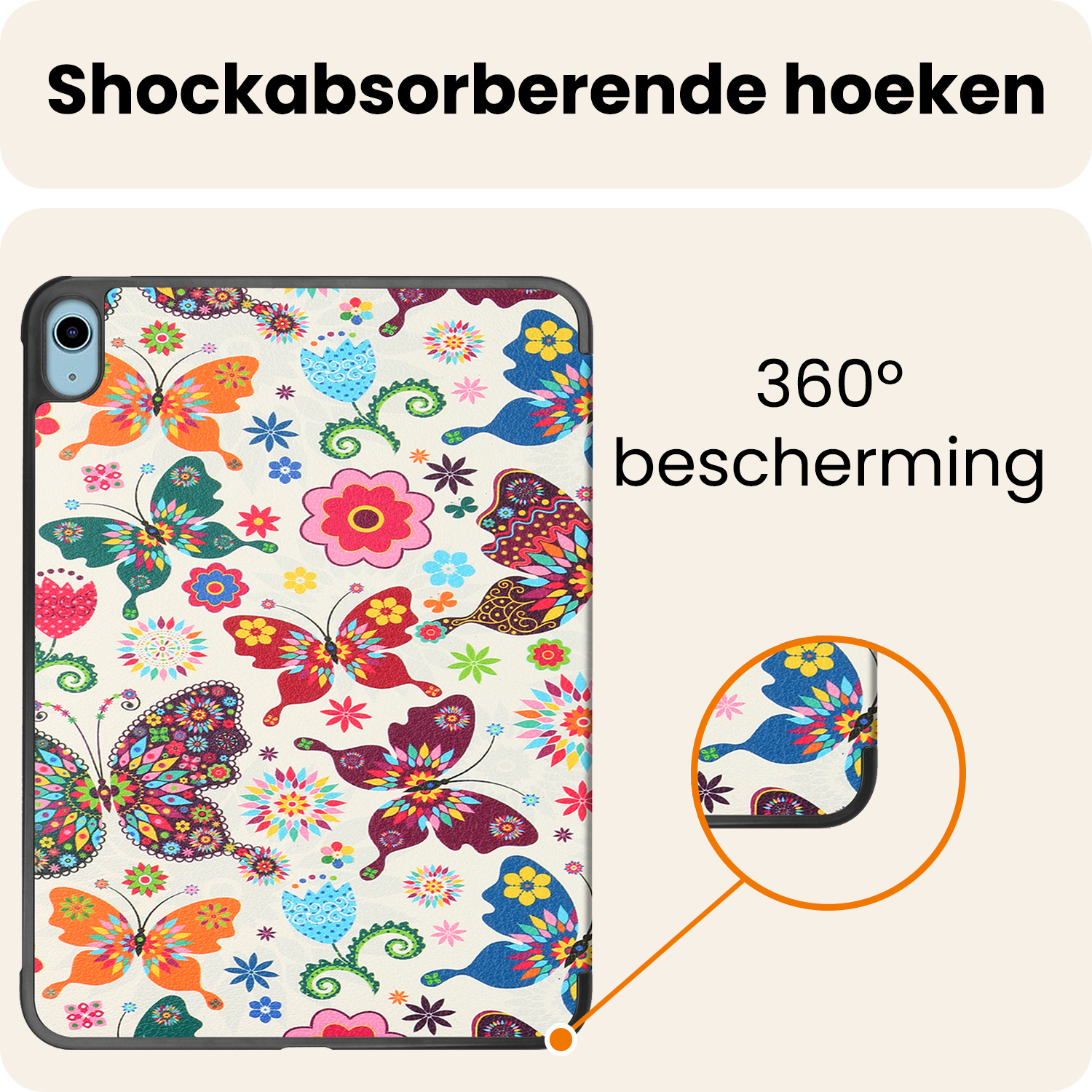 Nomfy Nomfy iPad 11 2025 Hoesje - Vlinder