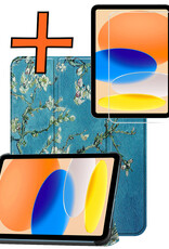 Nomfy Nomfy iPad 11 2025 Hoesje Met Screenprotector - Bloesem