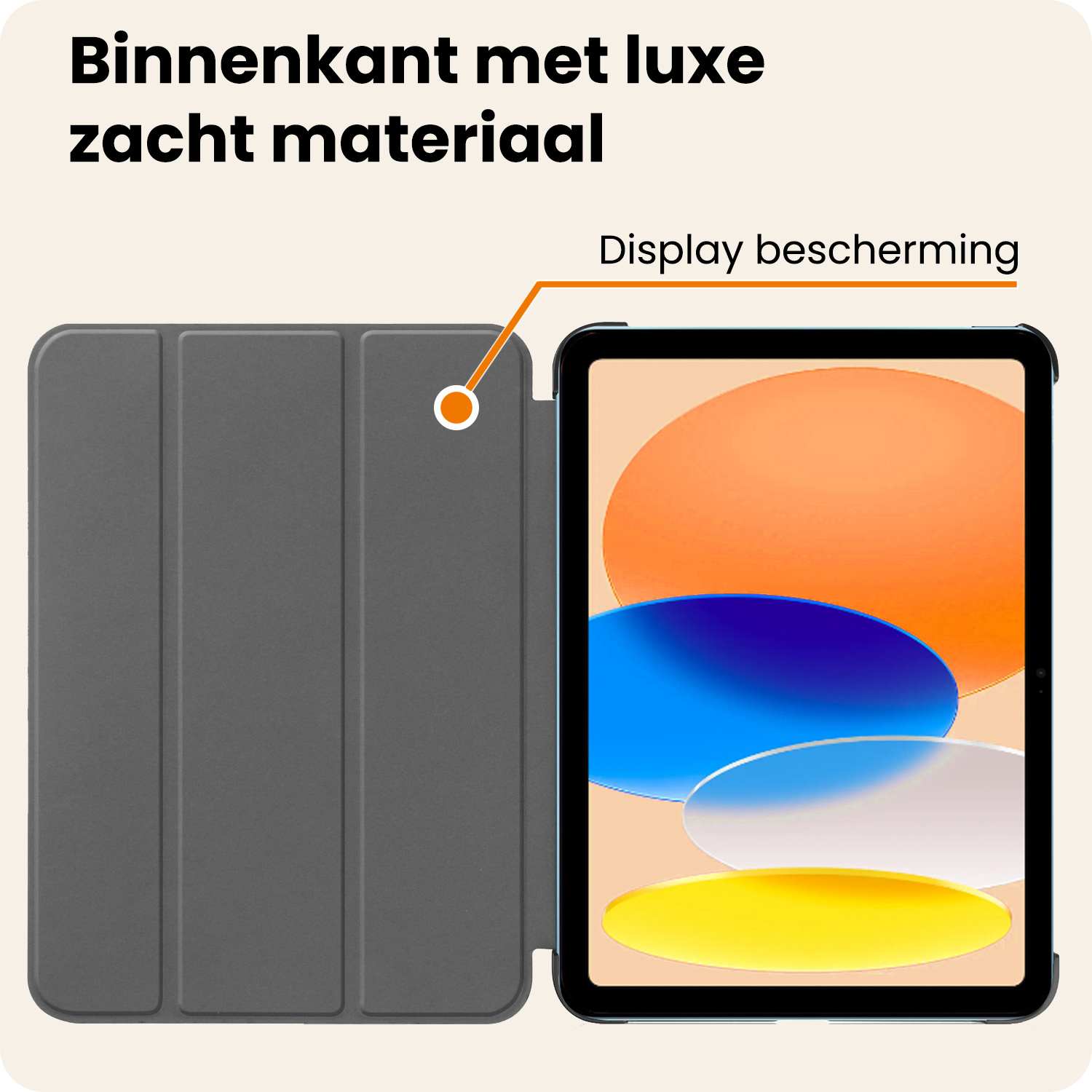 Nomfy Nomfy iPad 11 2025 Hoesje Met Screenprotector - Bloesem