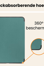 Nomfy Nomfy iPad 11 2025 Hoesje Met Screenprotector - Donkergroen