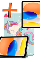 Nomfy Nomfy iPad 11 2025 Hoesje Met Screenprotector - Eenhoorn