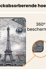 Nomfy Nomfy iPad 11 2025 Hoesje Met Screenprotector - Eiffeltoren