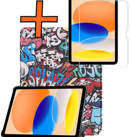 Nomfy Nomfy iPad 11 2025 Hoesje Met Screenprotector - Graffity