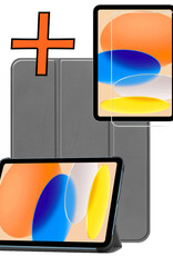 Nomfy Nomfy iPad 11 2025 Hoesje Met Screenprotector - Grijs