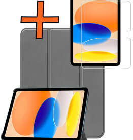 Nomfy Nomfy iPad 11 2025 Hoesje Met Screenprotector - Grijs
