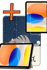 Nomfy Nomfy iPad 11 2025 Hoesje Met Screenprotector - Kat