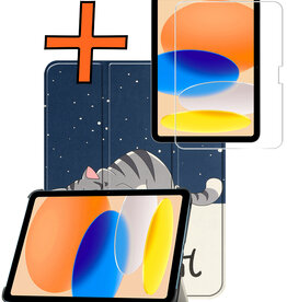 Nomfy Nomfy iPad 11 2025 Hoesje Met Screenprotector - Kat