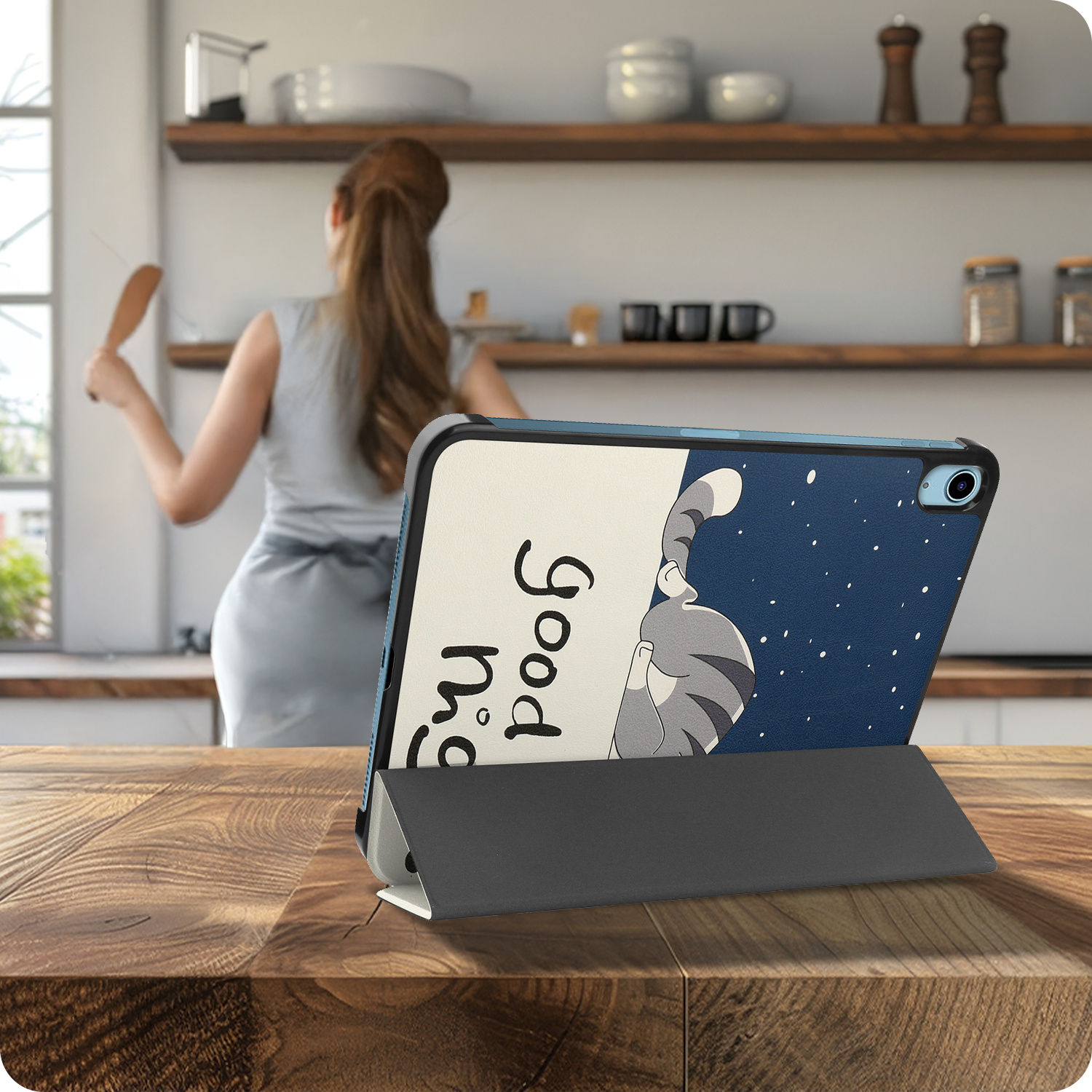 Nomfy Nomfy iPad 11 2025 Hoesje Met Screenprotector - Kat