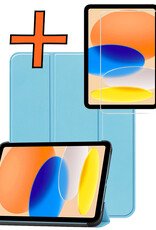 Nomfy Nomfy iPad 11 2025 Hoesje Met Screenprotector - Lichtblauw