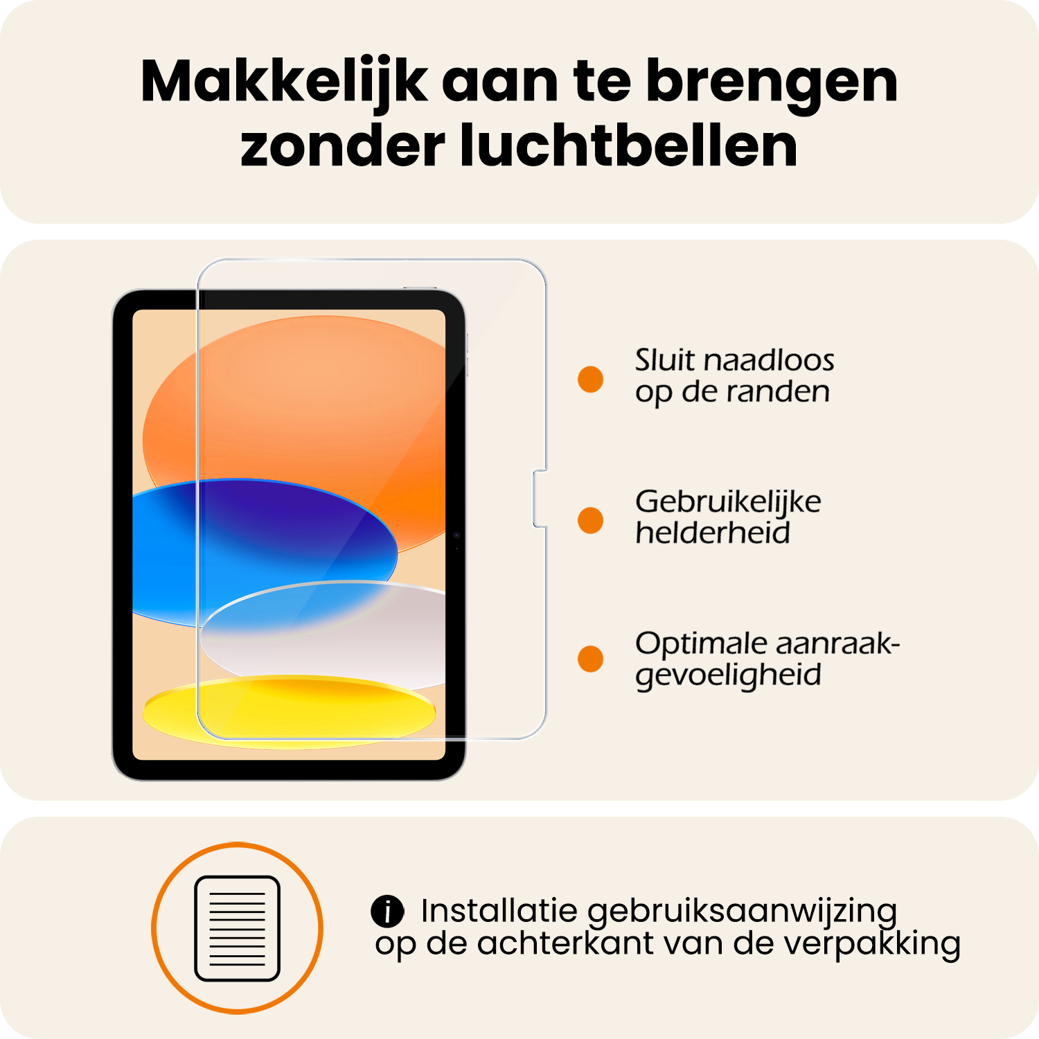 Nomfy Nomfy iPad 11 2025 Hoesje Met Screenprotector - Lichtblauw