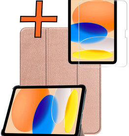 Nomfy Nomfy iPad 11 2025 Hoesje Met Screenprotector - Rose Goud