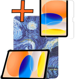 Nomfy Nomfy iPad 11 2025 Hoesje Met Screenprotector - Sterrenhemel