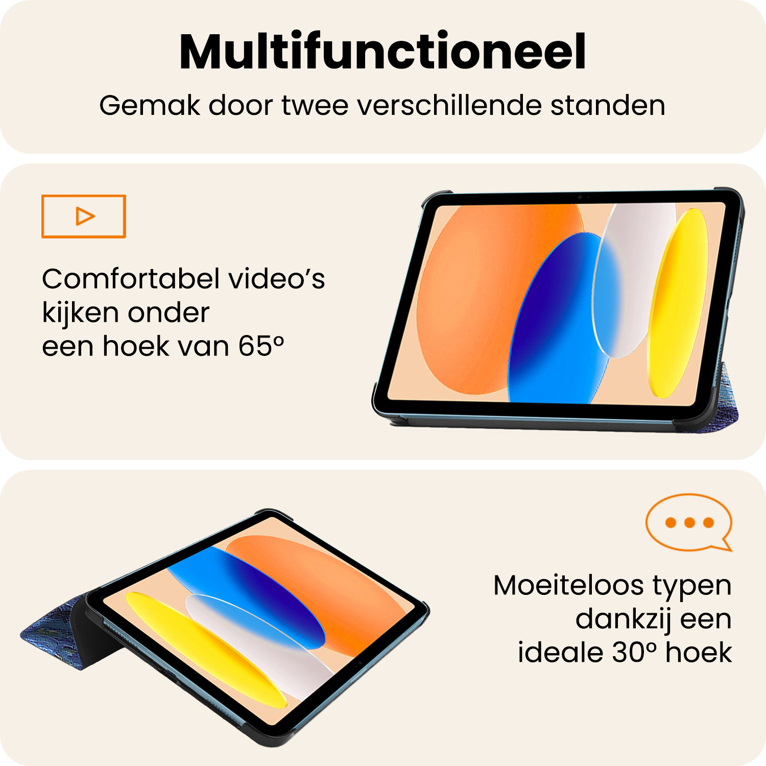 Nomfy Nomfy iPad 11 2025 Hoesje Met Screenprotector - Sterrenhemel