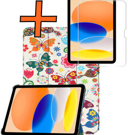 Nomfy Nomfy iPad 11 2025 Hoesje Met Screenprotector - Vlinder