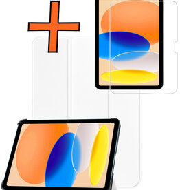 Nomfy Nomfy iPad 11 2025 Hoesje Met Screenprotector - Wit