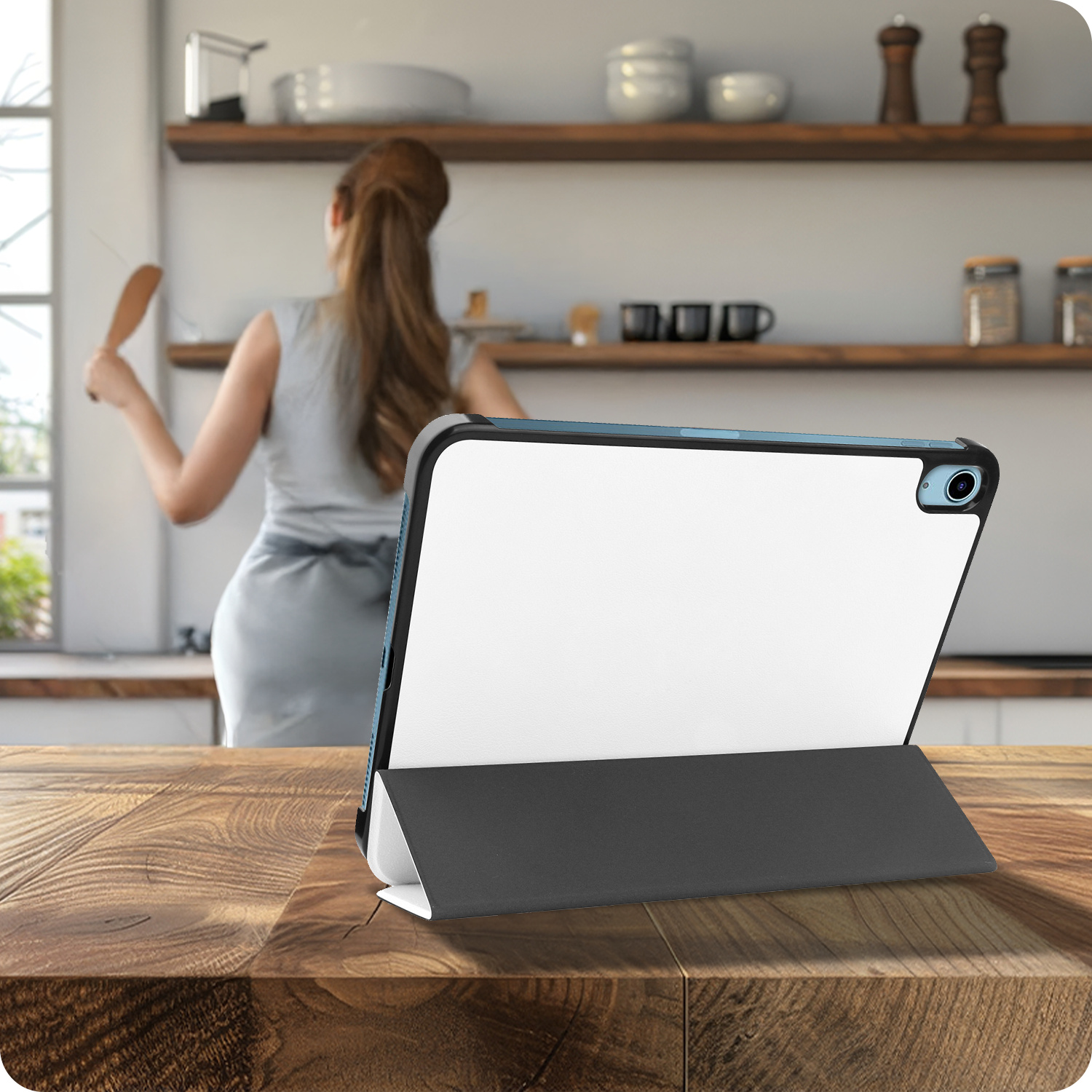 Nomfy Nomfy iPad 11 2025 Hoesje Met Screenprotector - Wit