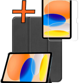 Nomfy Nomfy iPad 11 2025 Hoesje Met Screenprotector -  Zwart