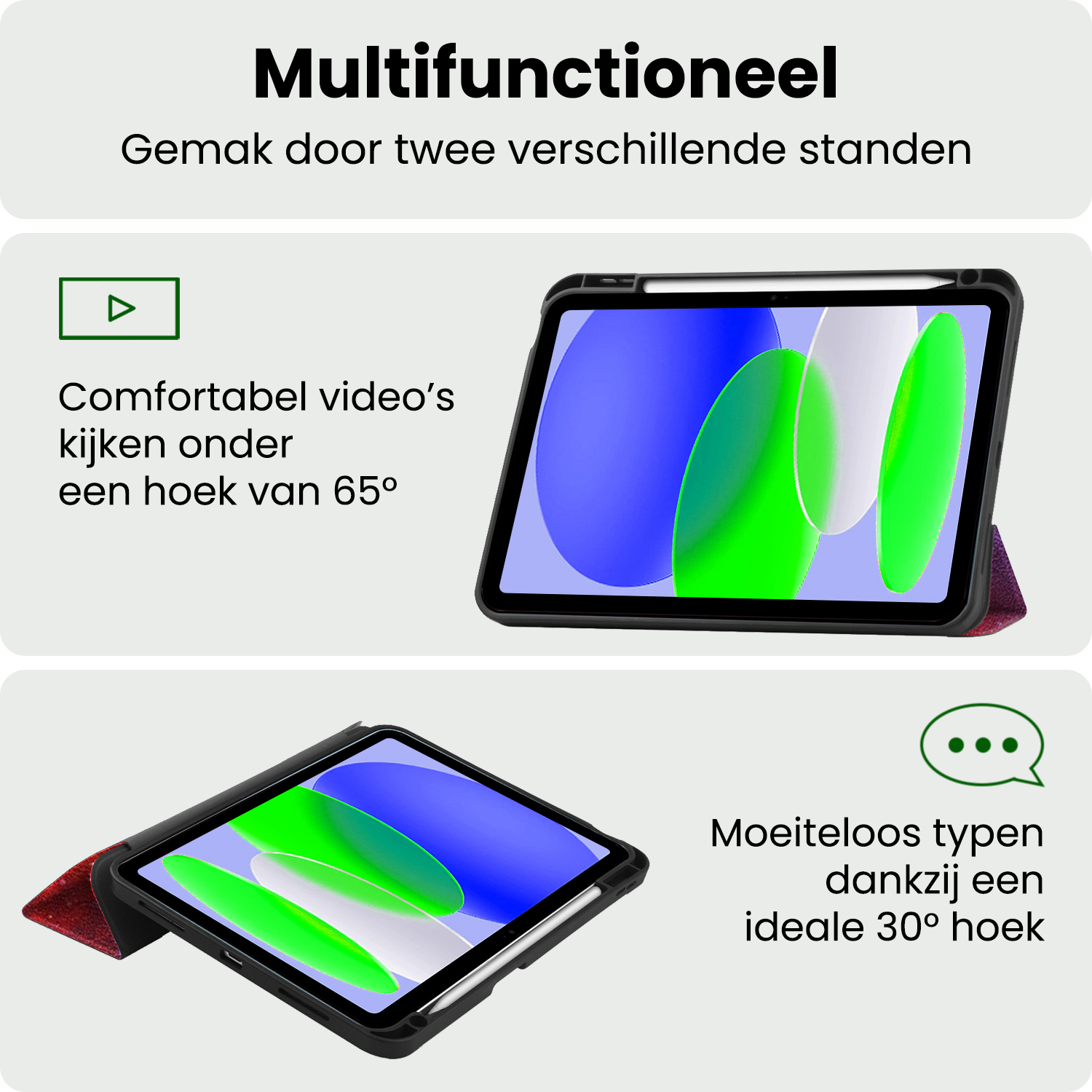 BASEY. BASEY. iPad 11 2025 Hoesje Met Uitsparing Apple Pencil - Galaxy