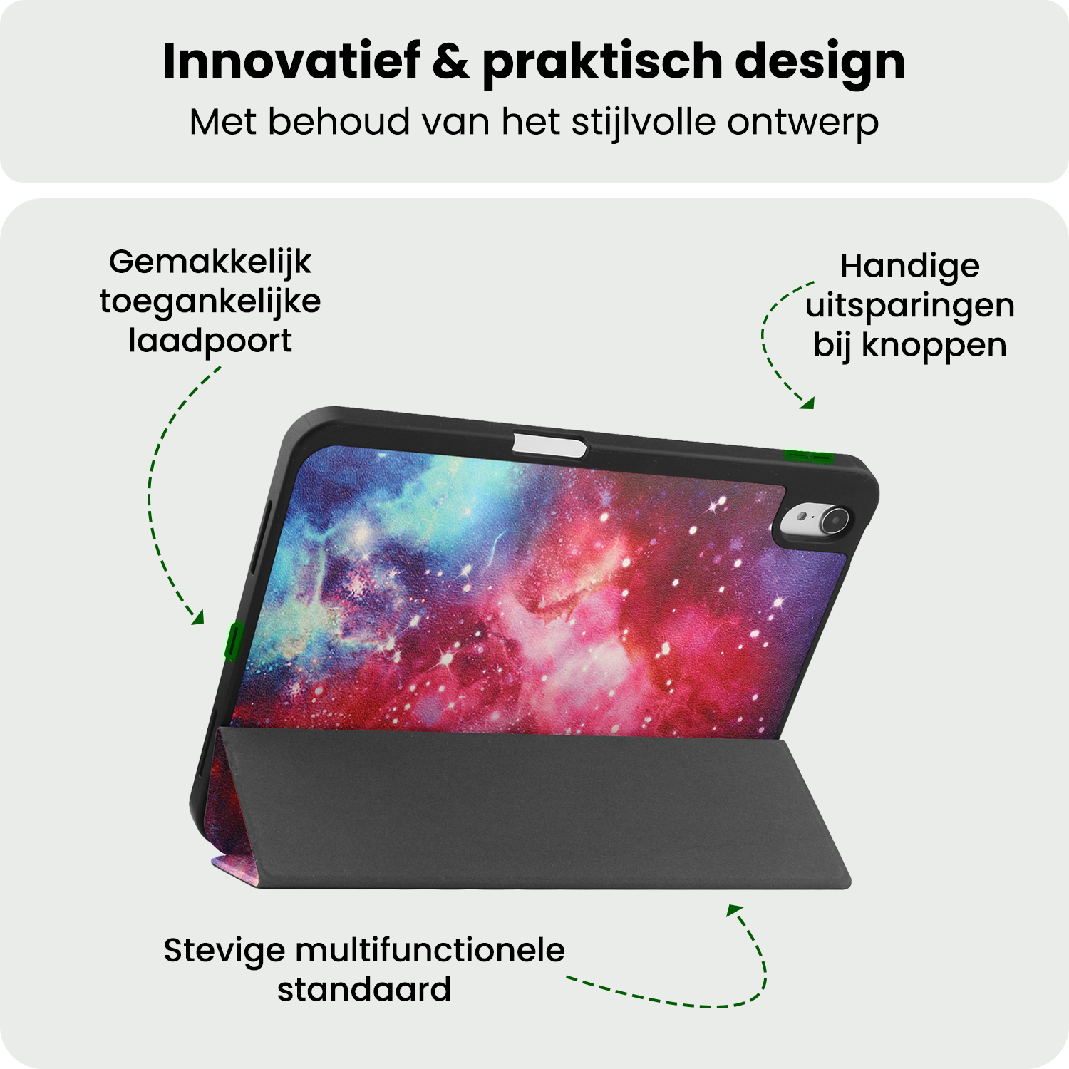 BASEY. BASEY. iPad 11 2025 Hoesje Met Uitsparing Apple Pencil - Galaxy