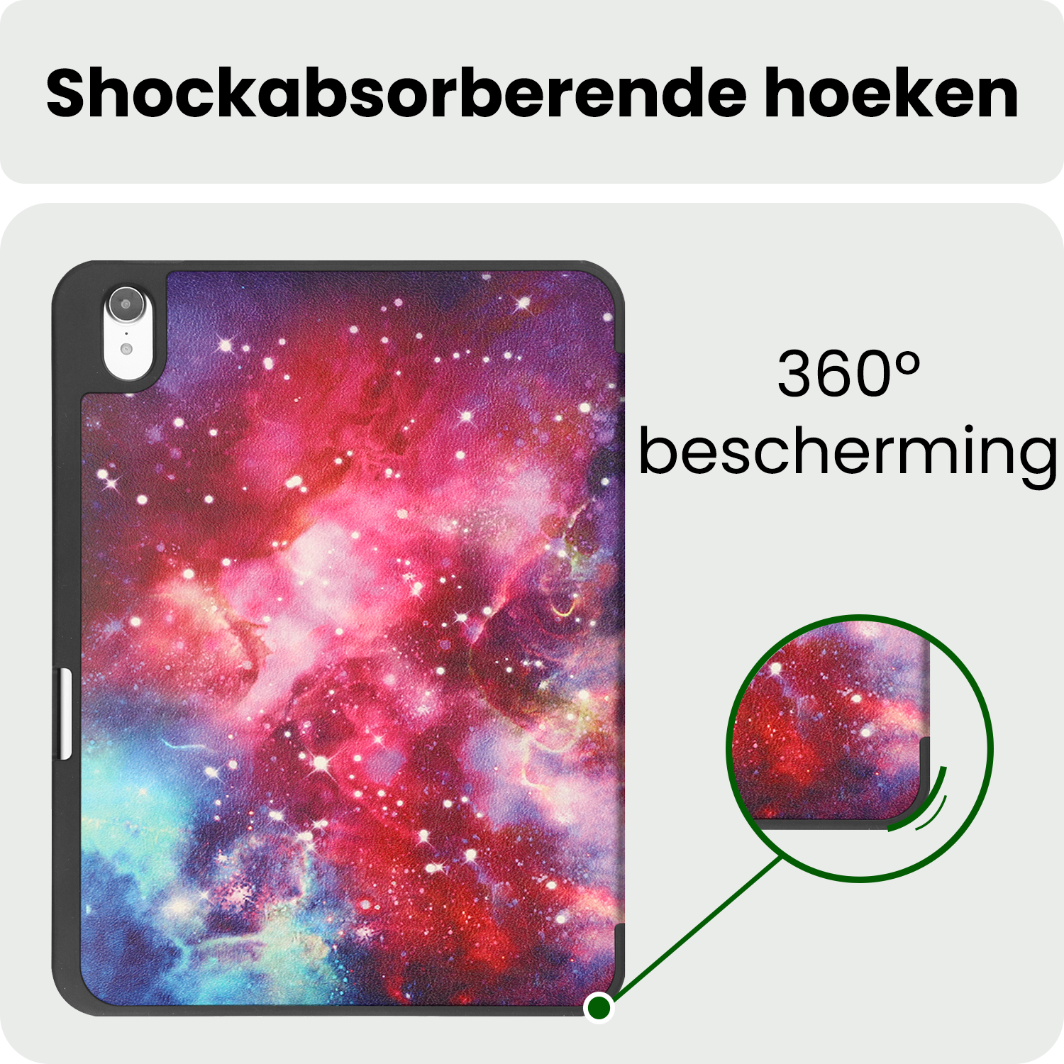BASEY. BASEY. iPad 11 2025 Hoesje Met Uitsparing Apple Pencil - Galaxy