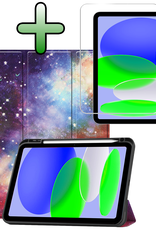 BASEY. BASEY. iPad 11 2025 Hoesje Met Uitsparing Apple Pencil Met Screenprotector - Galaxy