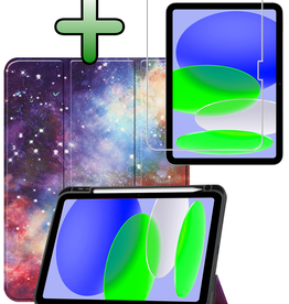 BASEY. BASEY. iPad 11 2025 Hoesje Met Uitsparing Apple Pencil Met Screenprotector - Galaxy