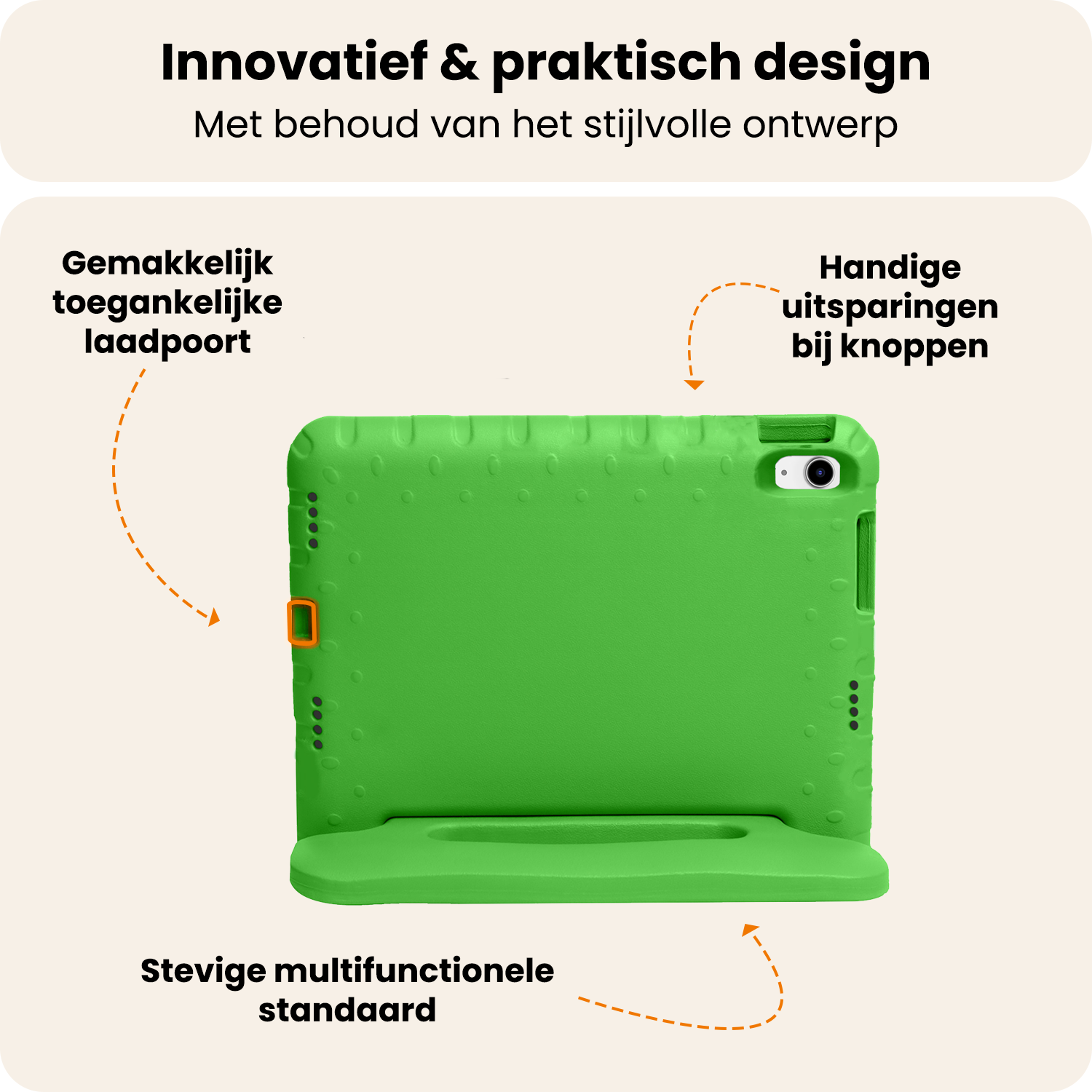 Nomfy Nomfy iPad 11 2025 Kinderhoes - Groen