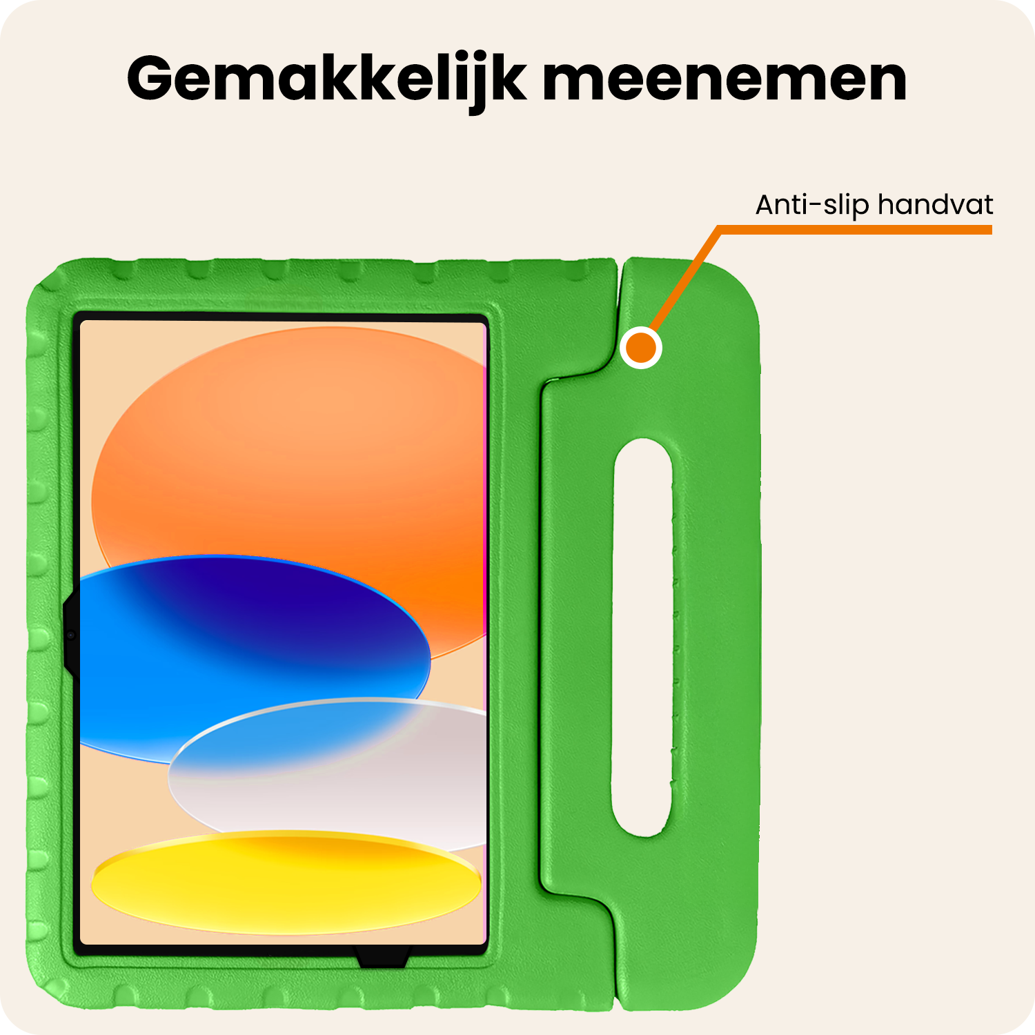 Nomfy Nomfy iPad 11 2025 Kinderhoes - Groen