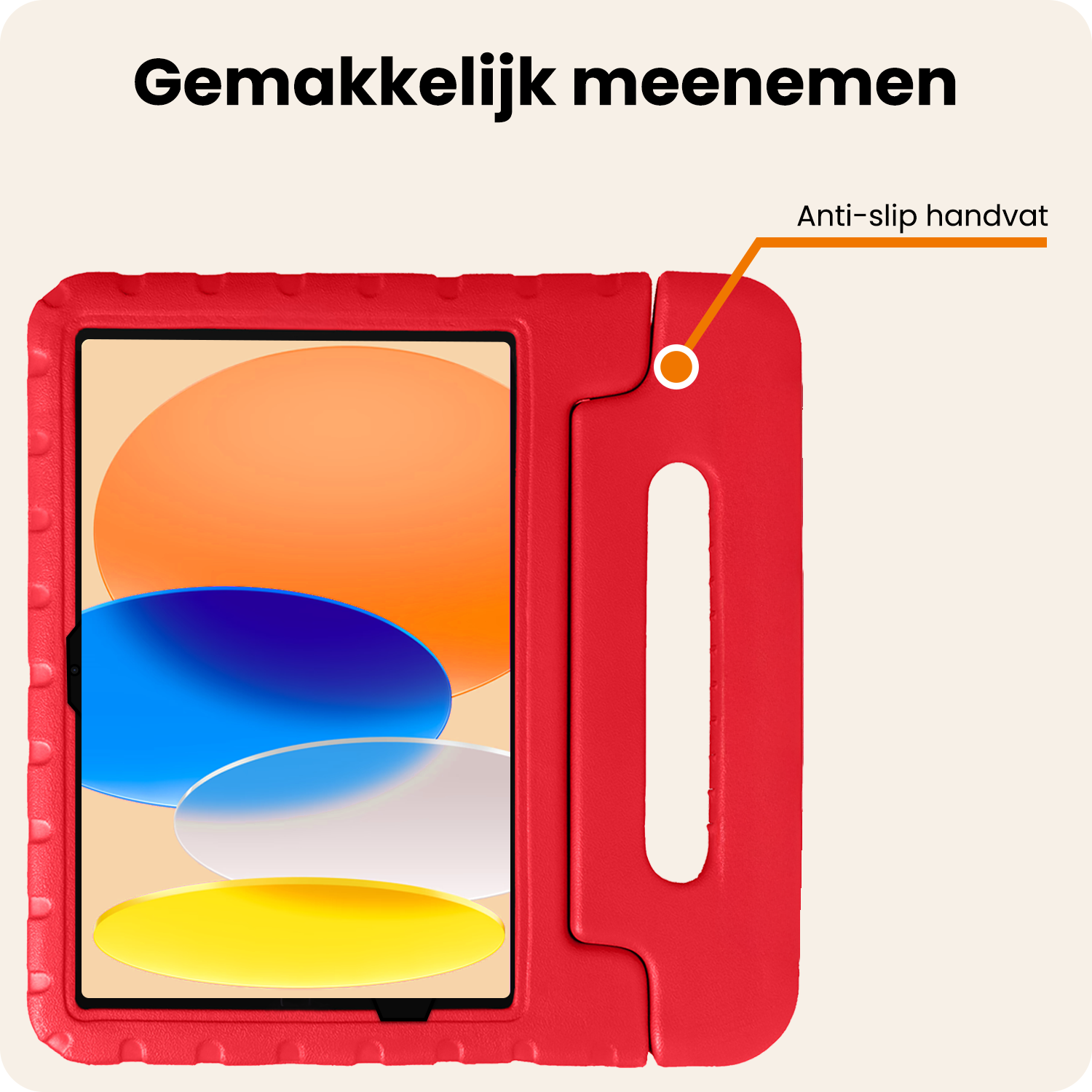 Nomfy Nomfy iPad 11 2025 Kinderhoes - Rood