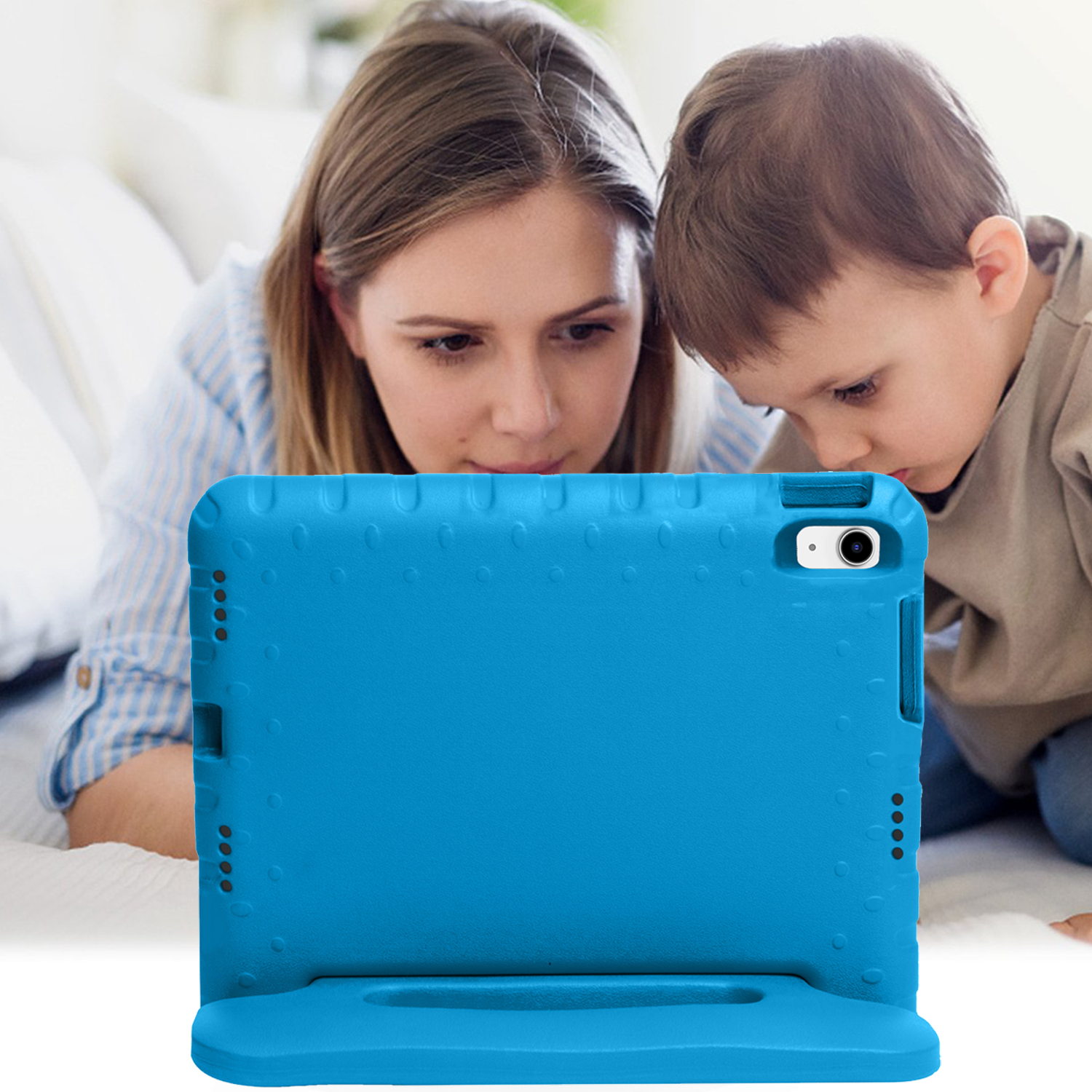Nomfy Nomfy iPad 11 2025 Kinderhoes Met Screenprotector - Blauw
