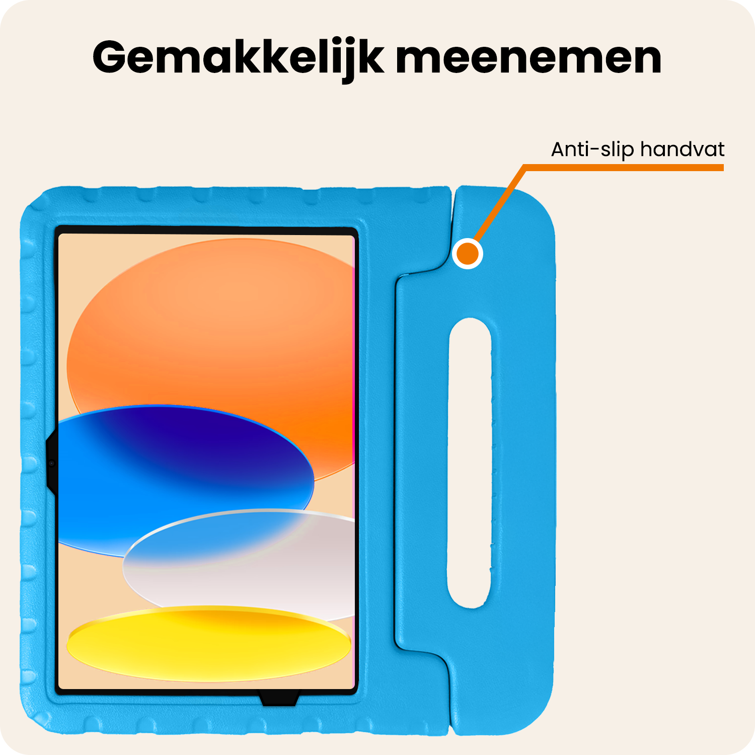 Nomfy Nomfy iPad 11 2025 Kinderhoes Met Screenprotector - Blauw