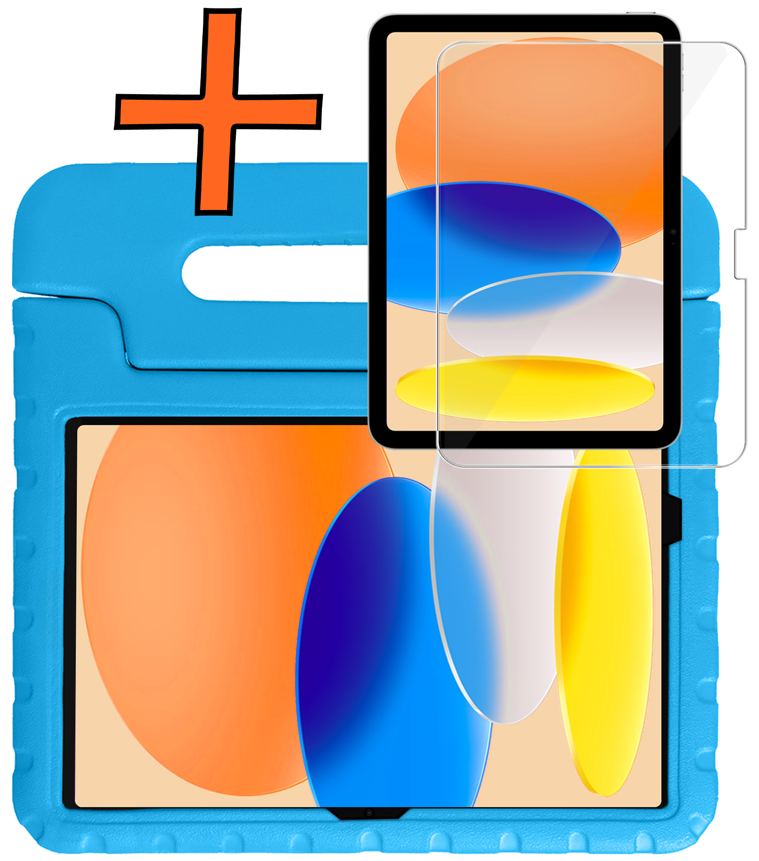 Nomfy Nomfy iPad 11 2025 Kinderhoes Met Screenprotector - Blauw
