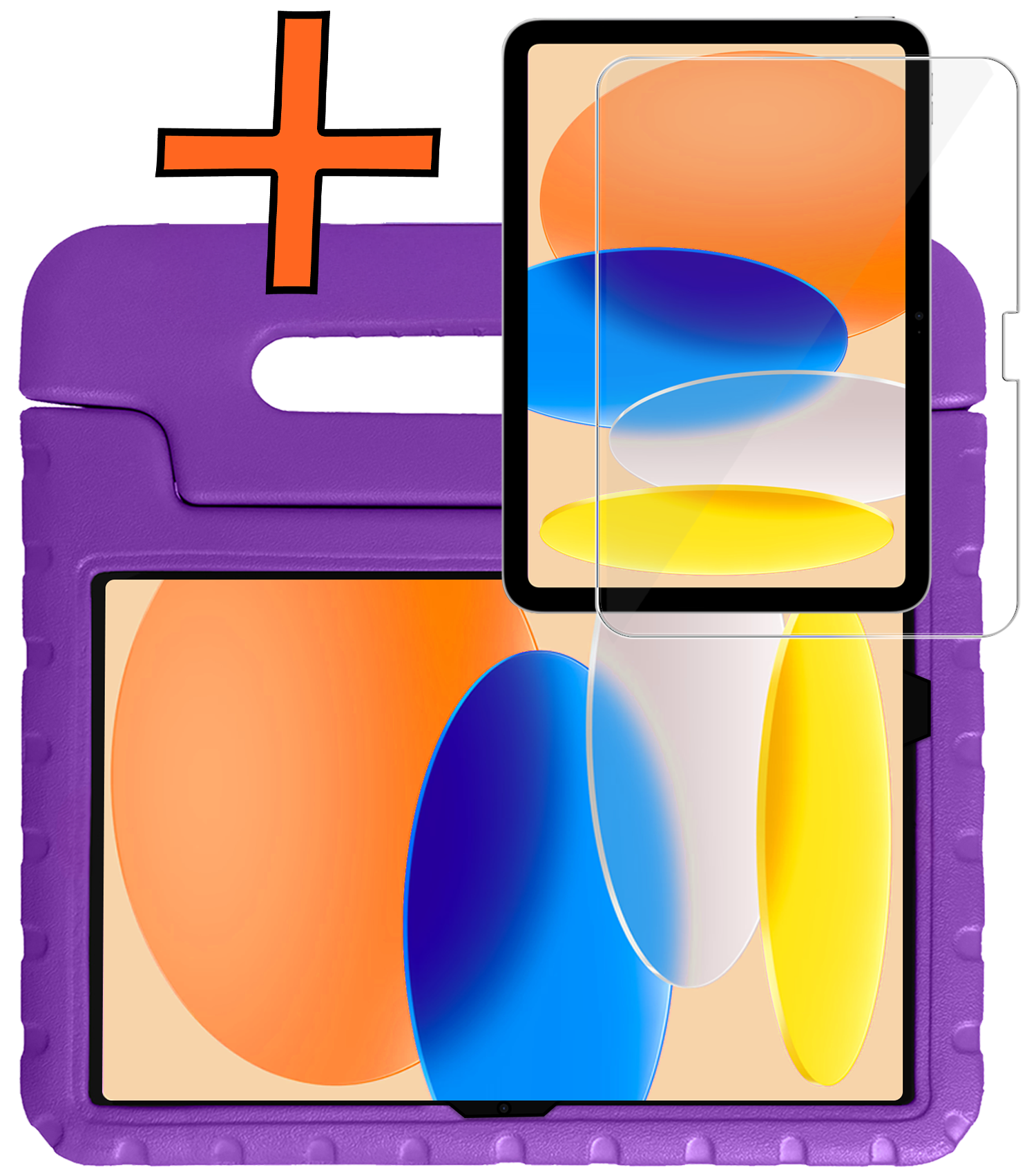 Nomfy Nomfy iPad 11 2025 Kinderhoes Met Screenprotector - Paars