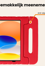 Nomfy Nomfy iPad 11 2025 Kinderhoes Met Screenprotector - Rood