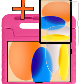 Nomfy Nomfy iPad 11 2025 Kinderhoes Met Screenprotector - Roze