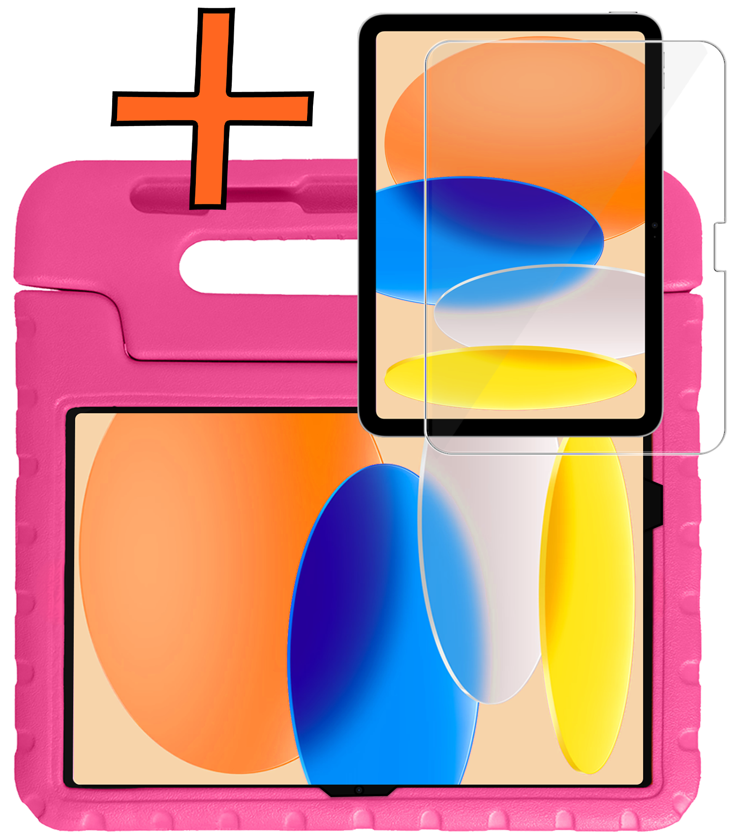 Nomfy Nomfy iPad 11 2025 Kinderhoes Met Screenprotector - Roze