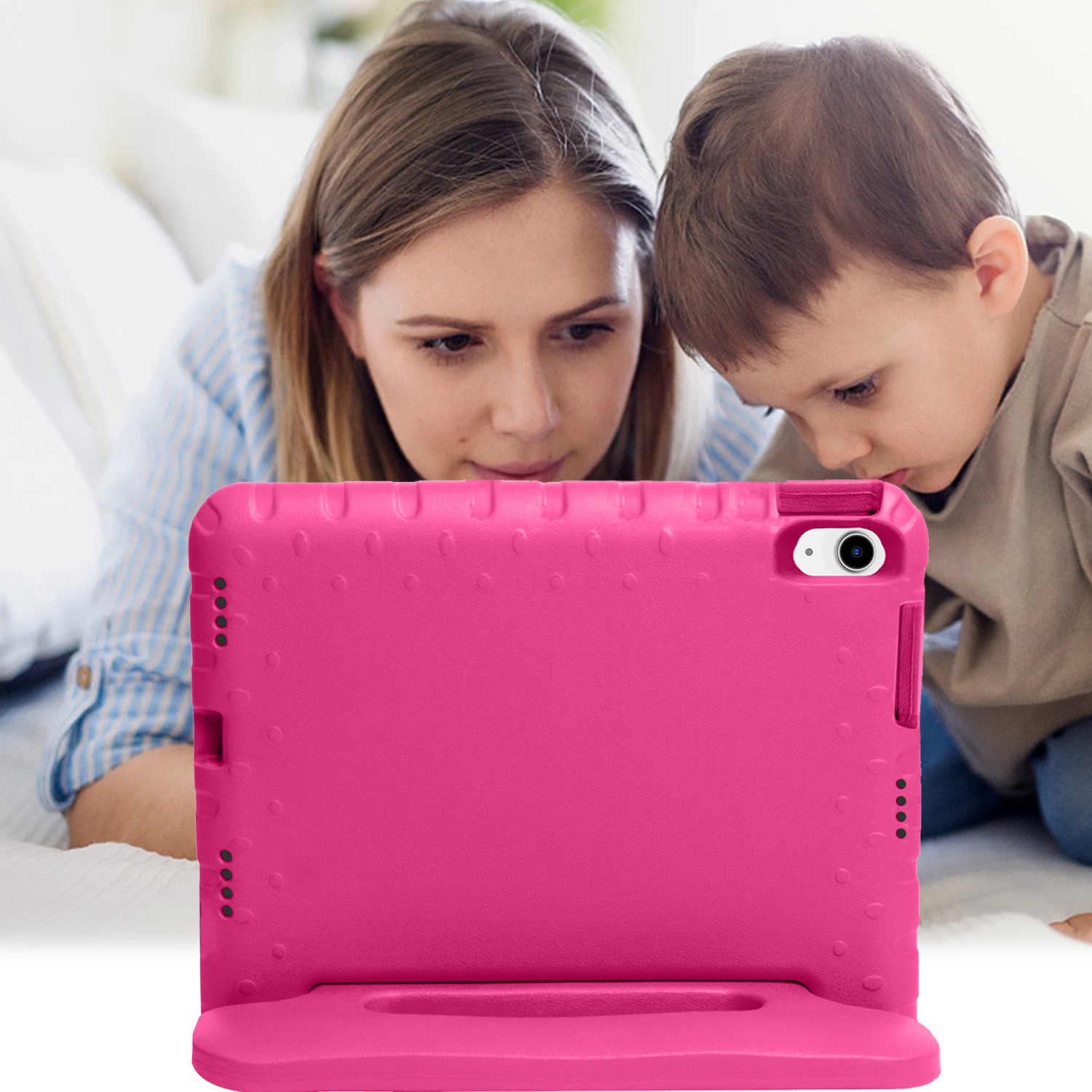 Nomfy Nomfy iPad 11 2025 Kinderhoes Met Screenprotector - Roze