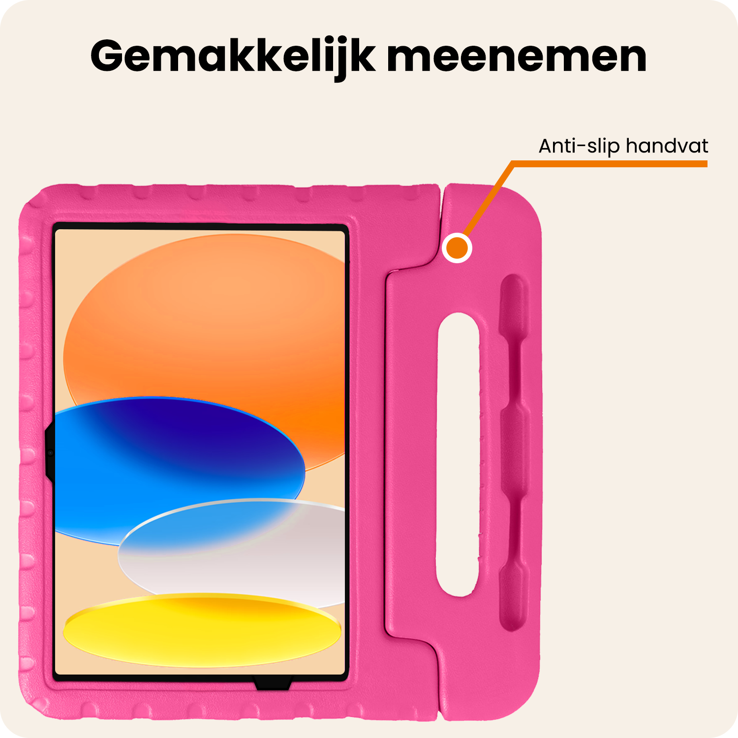 Nomfy Nomfy iPad 11 2025 Kinderhoes Met Screenprotector - Roze