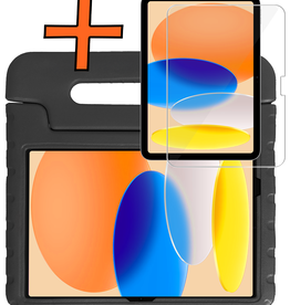 Nomfy Nomfy iPad 11 2025 Kinderhoes Met Screenprotector - Zwart