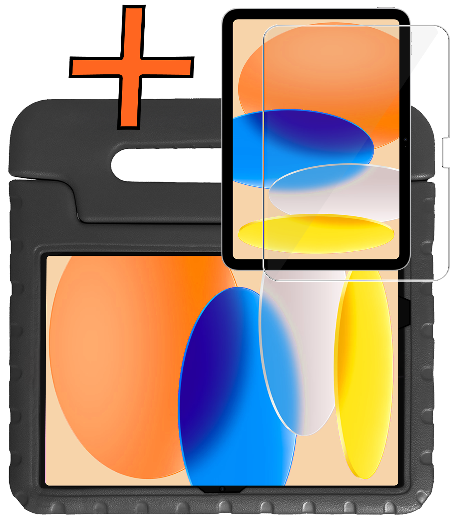 Nomfy Nomfy iPad 11 2025 Kinderhoes Met Screenprotector - Zwart
