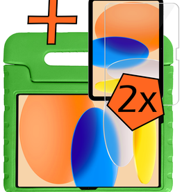 Nomfy Nomfy iPad 11 2025 Kinderhoes Met 2x Screenprotector - Groen