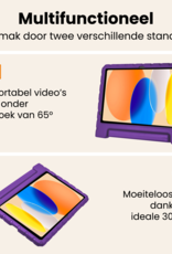 Nomfy Nomfy iPad 11 2025 Kinderhoes Met 2x Screenprotector - Paars