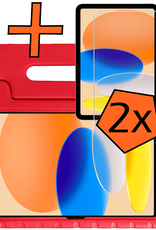 Nomfy Nomfy iPad 11 2025 Kinderhoes Met 2x Screenprotector - Rood