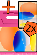 Nomfy Nomfy iPad 11 2025 Kinderhoes Met 2x Screenprotector - Roze