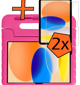 Nomfy Nomfy iPad 11 2025 Kinderhoes Met 2x Screenprotector - Roze