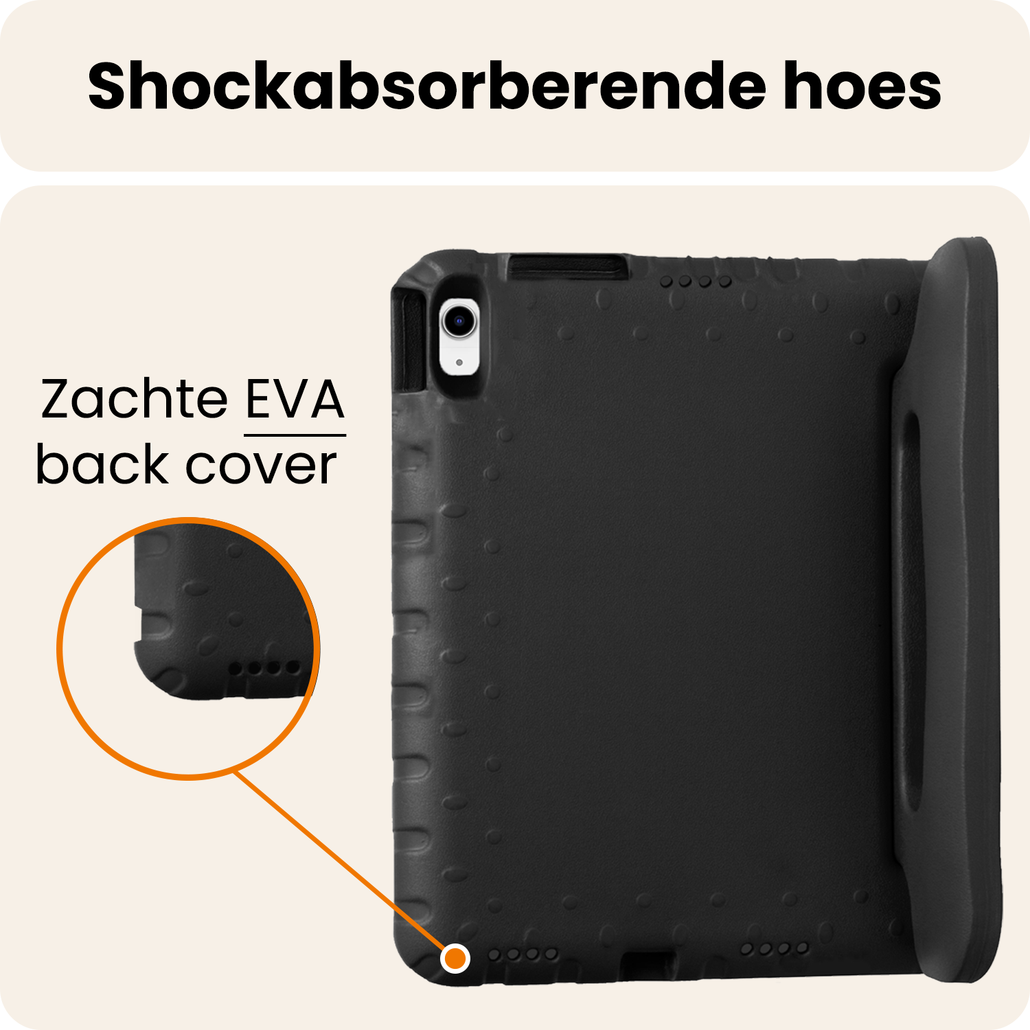 Nomfy Nomfy iPad 11 2025 Kinderhoes Met 2x Screenprotector - Zwart