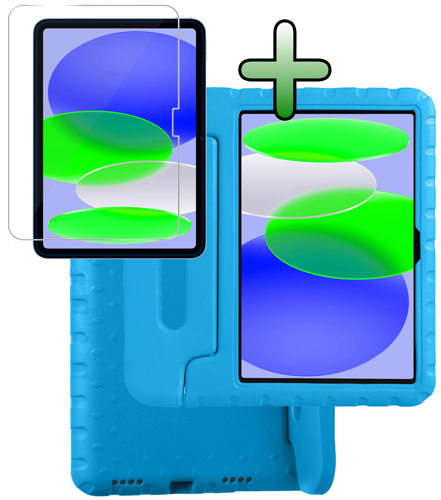 BASEY. BASEY. iPad 11 2025 Kinderhoes Met Screenprotector - Blauw